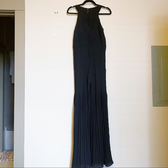Harlyn Pleated Wide Leg Jumpsuit Black Size S NWT - Picture 6 of 6